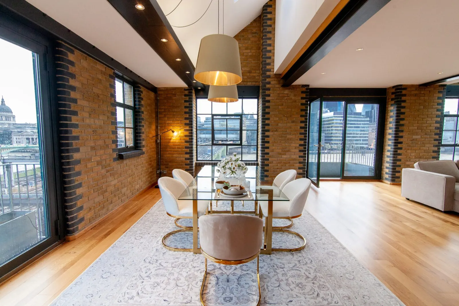 Dining area of an LSE flat, London, interior photography